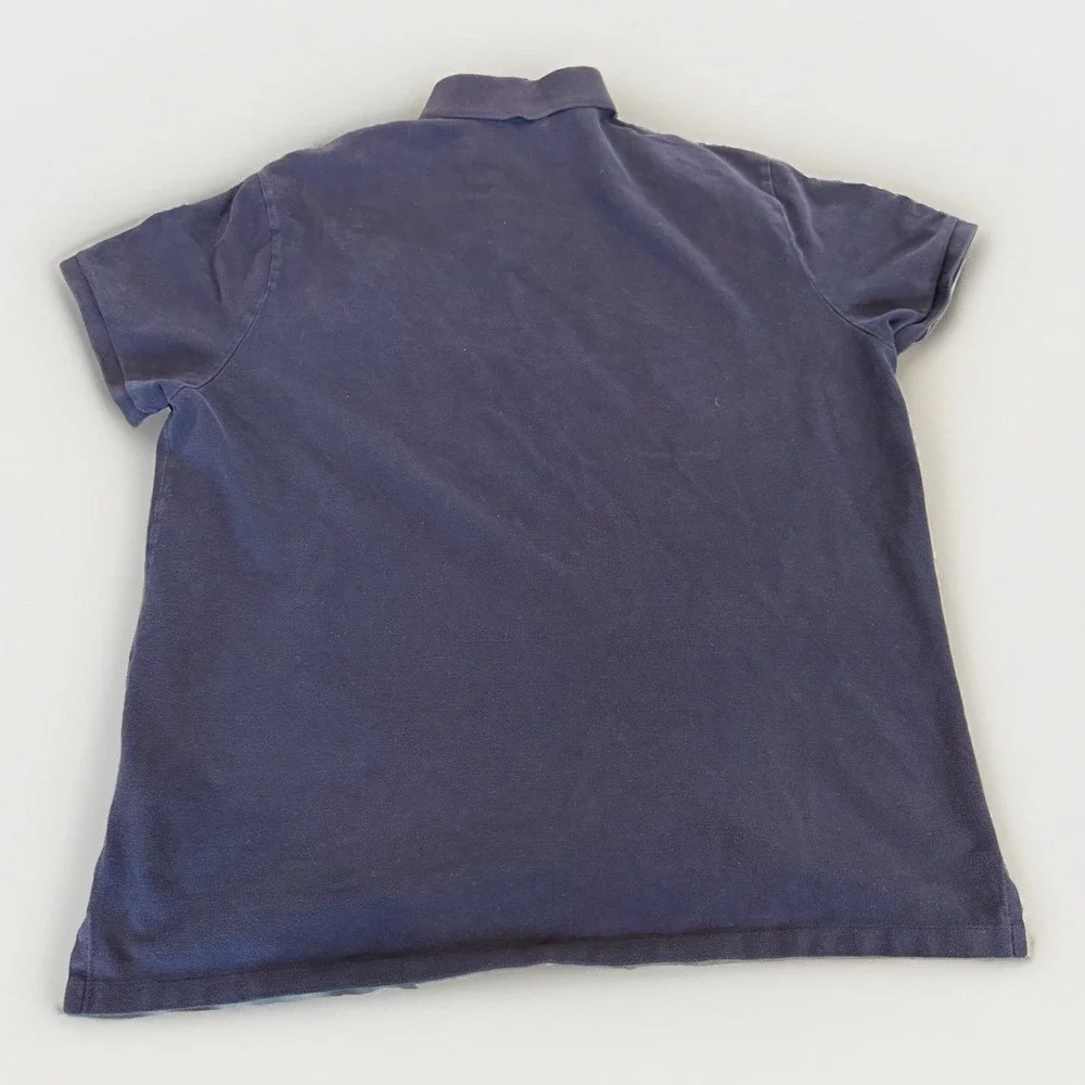 Polo Ralph Lauren Polo rugby Shirt Men XXL big flesh pony Custom Slim Fit Blue